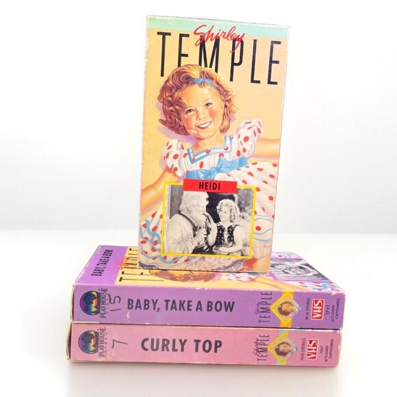 Shirley Temple Collection VHS Box Set: Curly Top Baby Take A Bow & Heidi - Picture 2 of 8